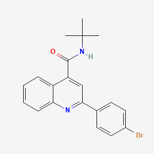 molecular formula C20H19BrN2O B10887364 2-(4-bromophenyl)-N-tert-butylquinoline-4-carboxamide 