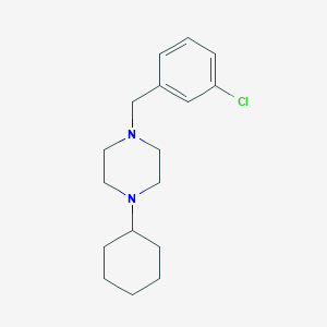 molecular formula C17H25ClN2 B10887365 1-(3-Chlorobenzyl)-4-cyclohexylpiperazine 