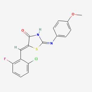 (2E,5Z)-5-(2-chloro-6-fluorobenzylidene)-2-[(4-methoxyphenyl)imino]-1,3-thiazolidin-4-one