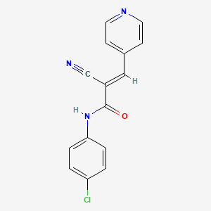 (2E)-N-(4-chlorophenyl)-2-cyano-3-(pyridin-4-yl)prop-2-enamide