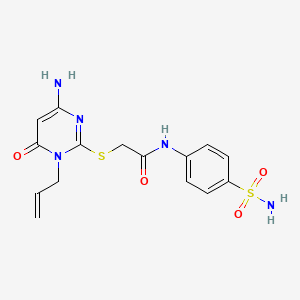 2-{[4-amino-6-oxo-1-(prop-2-en-1-yl)-1,6-dihydropyrimidin-2-yl]sulfanyl}-N-(4-sulfamoylphenyl)acetamide