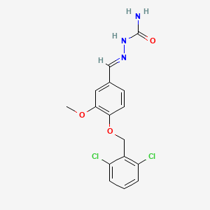 molecular formula C16H15Cl2N3O3 B10887396 (2E)-2-{4-[(2,6-dichlorobenzyl)oxy]-3-methoxybenzylidene}hydrazinecarboxamide 