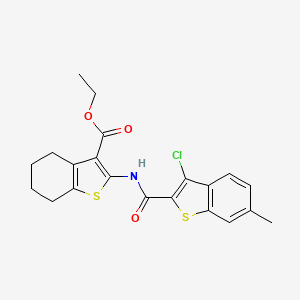 Ethyl 2-(3-chloro-6-methylbenzo[b]thiophene-2-carboxamido)-4,5,6,7-tetrahydrobenzo[b]thiophene-3-carboxylate