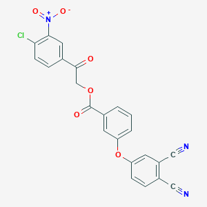 2-(4-Chloro-3-nitrophenyl)-2-oxoethyl 3-(3,4-dicyanophenoxy)benzoate