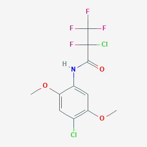 2-chloro-N-(4-chloro-2,5-dimethoxyphenyl)-2,3,3,3-tetrafluoropropanamide