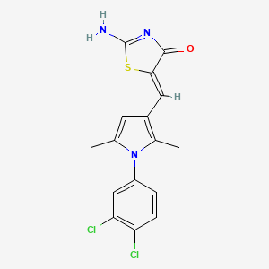 (5Z)-5-{[1-(3,4-dichlorophenyl)-2,5-dimethyl-1H-pyrrol-3-yl]methylidene}-2-imino-1,3-thiazolidin-4-one