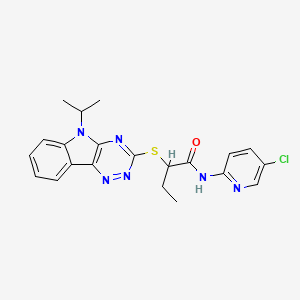 N-(5-chloropyridin-2-yl)-2-{[5-(propan-2-yl)-5H-[1,2,4]triazino[5,6-b]indol-3-yl]sulfanyl}butanamide