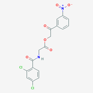 molecular formula C17H12Cl2N2O6 B10887504 2-(3-Nitrophenyl)-2-oxoethyl 2-[(2,4-dichlorobenzoyl)amino]acetate 