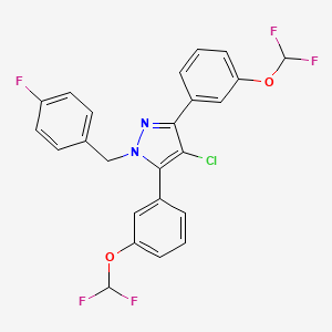 4-chloro-3,5-bis[3-(difluoromethoxy)phenyl]-1-(4-fluorobenzyl)-1H-pyrazole