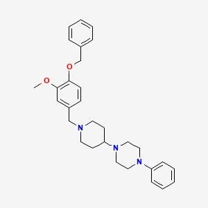 molecular formula C30H37N3O2 B10887532 1-{1-[4-(Benzyloxy)-3-methoxybenzyl]piperidin-4-yl}-4-phenylpiperazine 