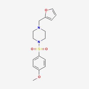 molecular formula C16H20N2O4S B10887543 1-[(Furan-2-yl)methyl]-4-(4-methoxybenzene-1-sulfonyl)piperazine CAS No. 423740-57-2