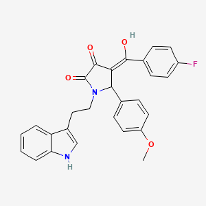 4-[(4-fluorophenyl)carbonyl]-3-hydroxy-1-[2-(1H-indol-3-yl)ethyl]-5-(4-methoxyphenyl)-1,5-dihydro-2H-pyrrol-2-one