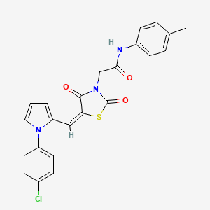 2-[(5E)-5-{[1-(4-chlorophenyl)-1H-pyrrol-2-yl]methylidene}-2,4-dioxo-1,3-thiazolidin-3-yl]-N-(4-methylphenyl)acetamide