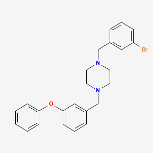 molecular formula C24H25BrN2O B10887586 1-[(3-Bromophenyl)methyl]-4-[(3-phenoxyphenyl)methyl]piperazine CAS No. 5983-32-4