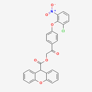 2-[4-(2-chloro-6-nitrophenoxy)phenyl]-2-oxoethyl 9H-xanthene-9-carboxylate