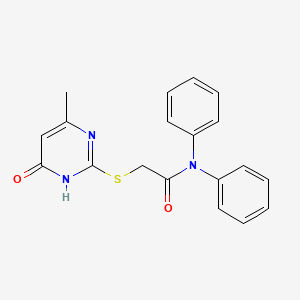 molecular formula C19H17N3O2S B10887626 2-[(4-methyl-6-oxo-1,6-dihydropyrimidin-2-yl)sulfanyl]-N,N-diphenylacetamide 