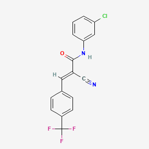 (2E)-N-(3-chlorophenyl)-2-cyano-3-[4-(trifluoromethyl)phenyl]prop-2-enamide