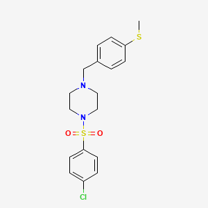 1-[(4-Chlorophenyl)sulfonyl]-4-[4-(methylsulfanyl)benzyl]piperazine