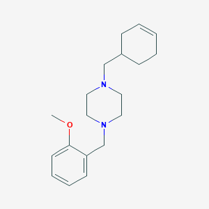 molecular formula C19H28N2O B10887648 1-(Cyclohex-3-en-1-ylmethyl)-4-(2-methoxybenzyl)piperazine 