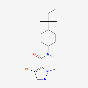 4-bromo-1-methyl-N-[4-(2-methylbutan-2-yl)cyclohexyl]-1H-pyrazole-5-carboxamide