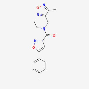 N-ethyl-N-[(4-methyl-1,2,5-oxadiazol-3-yl)methyl]-5-(4-methylphenyl)-1,2-oxazole-3-carboxamide