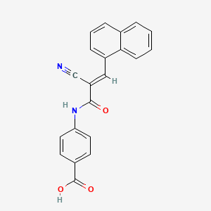 4-{[(2E)-2-cyano-3-(naphthalen-1-yl)prop-2-enoyl]amino}benzoic acid