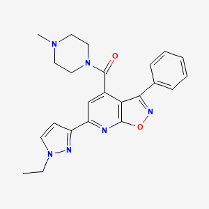 [6-(1-ethyl-1H-pyrazol-3-yl)-3-phenyl[1,2]oxazolo[5,4-b]pyridin-4-yl](4-methylpiperazin-1-yl)methanone