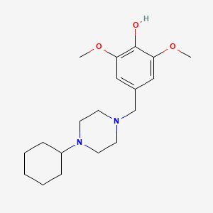 4-[(4-Cyclohexylpiperazin-1-yl)methyl]-2,6-dimethoxyphenol