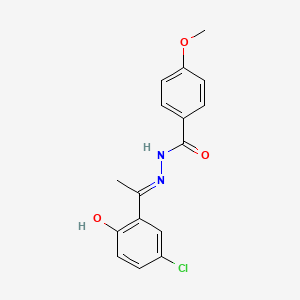 molecular formula C16H15ClN2O3 B10887789 N'-[(1E)-1-(5-chloro-2-hydroxyphenyl)ethylidene]-4-methoxybenzohydrazide 