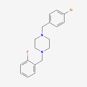 molecular formula C18H20BrFN2 B10887812 1-(4-Bromobenzyl)-4-(2-fluorobenzyl)piperazine 