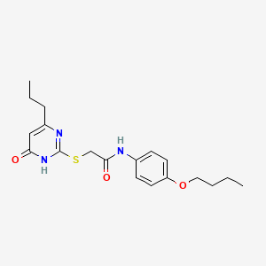 N-(4-butoxyphenyl)-2-[(4-hydroxy-6-propylpyrimidin-2-yl)sulfanyl]acetamide