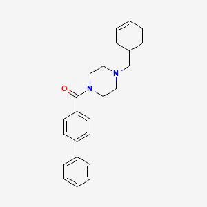 molecular formula C24H28N2O B10887848 Biphenyl-4-yl[4-(cyclohex-3-en-1-ylmethyl)piperazin-1-yl]methanone 