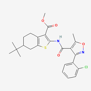 Methyl 6-tert-butyl-2-({[3-(2-chlorophenyl)-5-methyl-1,2-oxazol-4-yl]carbonyl}amino)-4,5,6,7-tetrahydro-1-benzothiophene-3-carboxylate