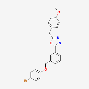 2-{3-[(4-Bromophenoxy)methyl]phenyl}-5-(4-methoxybenzyl)-1,3,4-oxadiazole