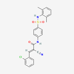 molecular formula C24H20ClN3O3S B10887879 (2E)-3-(2-chlorophenyl)-2-cyano-N-{4-[(2,6-dimethylphenyl)sulfamoyl]phenyl}prop-2-enamide 