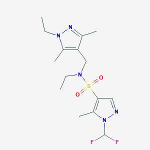 1-(difluoromethyl)-N-ethyl-N-[(1-ethyl-3,5-dimethyl-1H-pyrazol-4-yl)methyl]-5-methyl-1H-pyrazole-4-sulfonamide