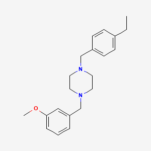 molecular formula C21H28N2O B10887895 1-(4-Ethylbenzyl)-4-(3-methoxybenzyl)piperazine 