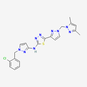 N-[1-(2-chlorobenzyl)-1H-pyrazol-3-yl]-5-{1-[(3,5-dimethyl-1H-pyrazol-1-yl)methyl]-1H-pyrazol-3-yl}-1,3,4-thiadiazol-2-amine