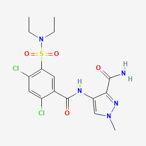 4-({[2,4-dichloro-5-(diethylsulfamoyl)phenyl]carbonyl}amino)-1-methyl-1H-pyrazole-3-carboxamide