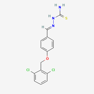 (2E)-2-{4-[(2,6-dichlorobenzyl)oxy]benzylidene}hydrazinecarbothioamide