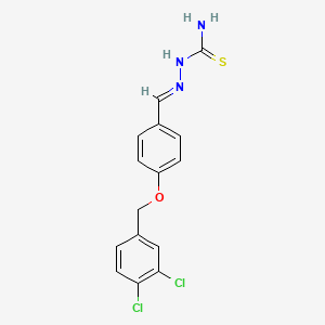 (2E)-2-{4-[(3,4-dichlorobenzyl)oxy]benzylidene}hydrazinecarbothioamide