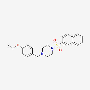 molecular formula C23H26N2O3S B10887976 1-(4-Ethoxybenzyl)-4-(2-naphthylsulfonyl)piperazine 