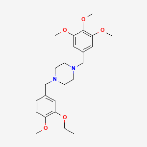 1-(3-Ethoxy-4-methoxybenzyl)-4-(3,4,5-trimethoxybenzyl)piperazine