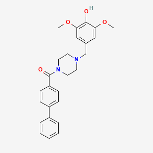 Biphenyl-4-yl[4-(4-hydroxy-3,5-dimethoxybenzyl)piperazin-1-yl]methanone