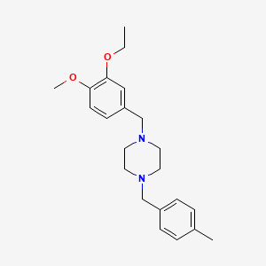 1-(3-Ethoxy-4-methoxybenzyl)-4-(4-methylbenzyl)piperazine