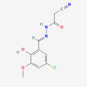 N'~1~-[(5-Chloro-2-hydroxy-3-methoxyphenyl)methylene]-2-cyanoacetohydrazide