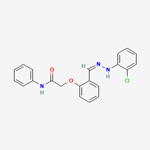 2-(2-{(Z)-[2-(2-chlorophenyl)hydrazinylidene]methyl}phenoxy)-N-phenylacetamide