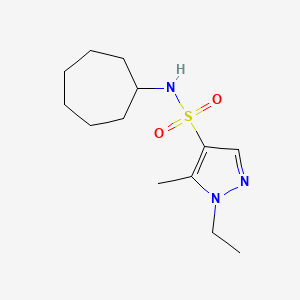 N-cycloheptyl-1-ethyl-5-methyl-1H-pyrazole-4-sulfonamide