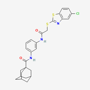 N~1~-[3-({2-[(5-chloro-1,3-benzothiazol-2-yl)sulfanyl]acetyl}amino)phenyl]-1-adamantanecarboxamide