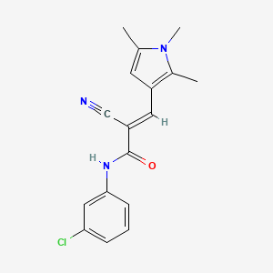 (2E)-N-(3-chlorophenyl)-2-cyano-3-(1,2,5-trimethyl-1H-pyrrol-3-yl)prop-2-enamide